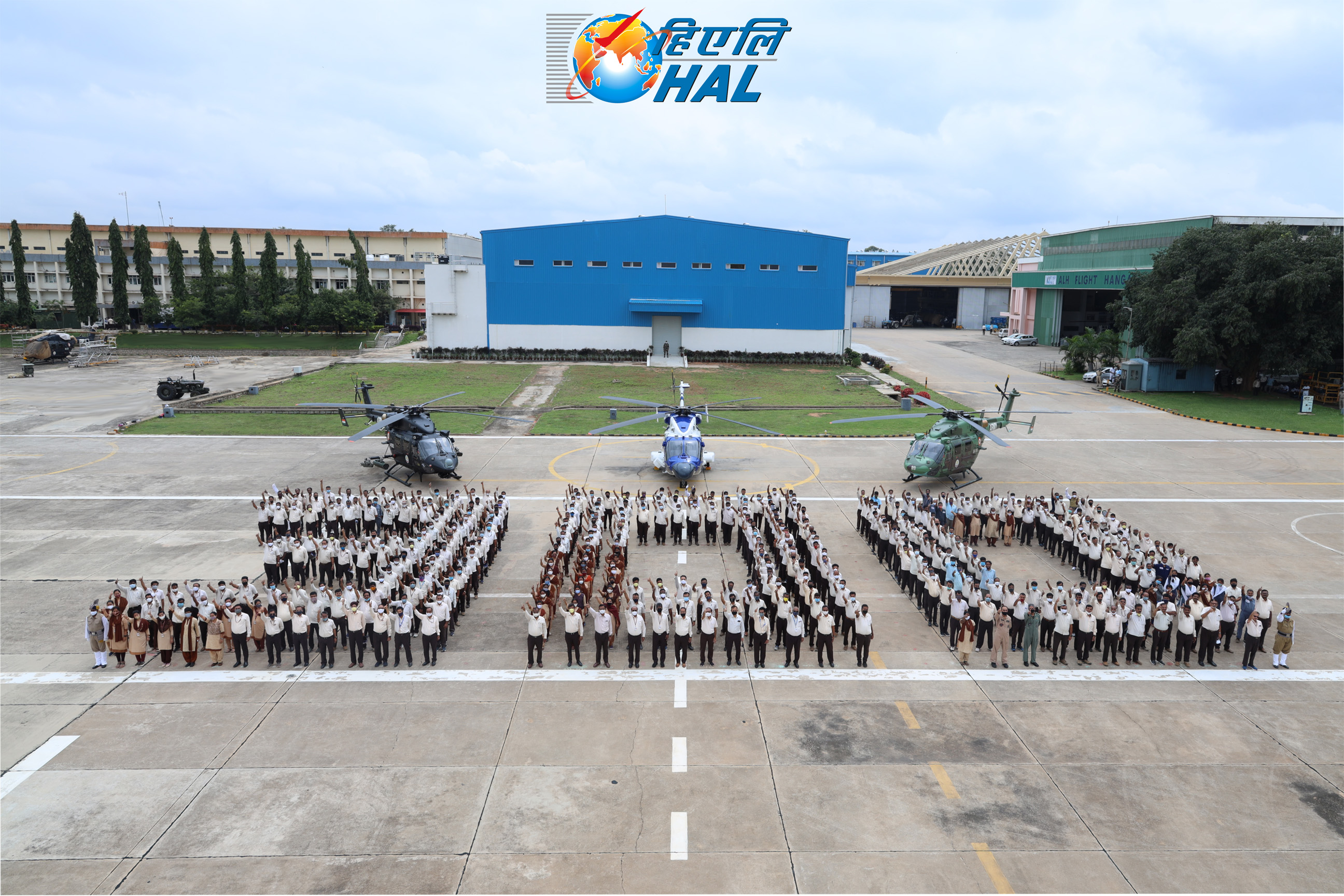 300th ALH (Dhruv) Rolls-out from HAL Hangar